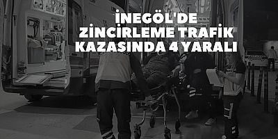 İnegöl'de zincirleme Trafik Kazasında 4 Yaralı