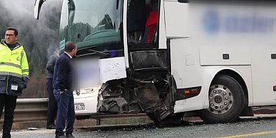 Kastamonu'da yolcu otobüsü otomobille çarpıştı, 1 kişi yaralandı