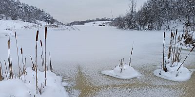 Olukman Tekke Barajı, tamamen dondu
