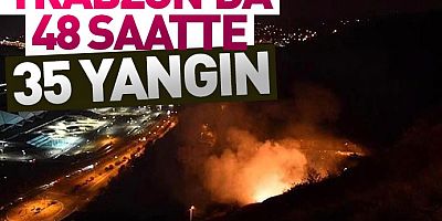 Trabzon'da son 48 saatte 35 farklı noktada yangın