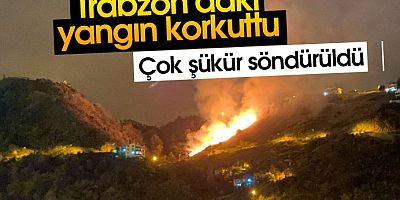 Trabzon'daki yangın korkuttu