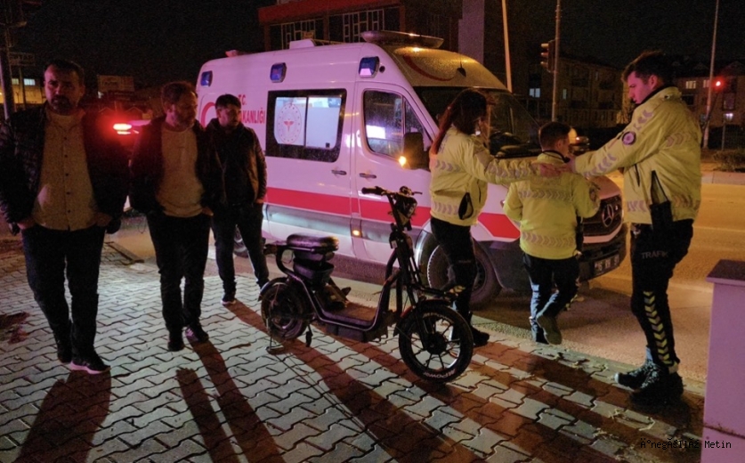 BİSİKLETLE OTOMOBİL ÇARPIŞTI: 13 YAŞINDAKİ ÇOCUK YARALANDI