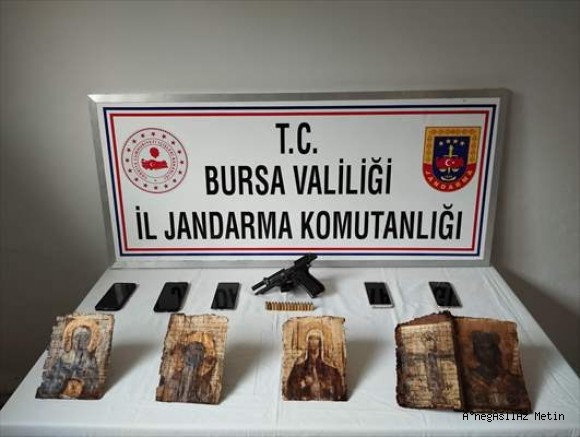 Bursa'da tarihi eser operasyonunda yakalanan şüphelilerden 3'ü tutuklandı