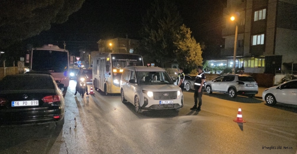 İNEGÖL’DE 500 POLİSLE DEV HUZUR UYGULAMASI: 1500 KİŞİNİN GBT’Sİ SORGULANDI