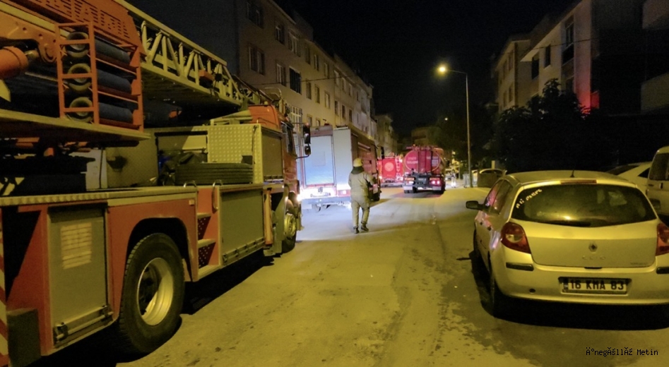 İnegöl’de Apartman Dairesinde Korkutan Mutfak Yangını