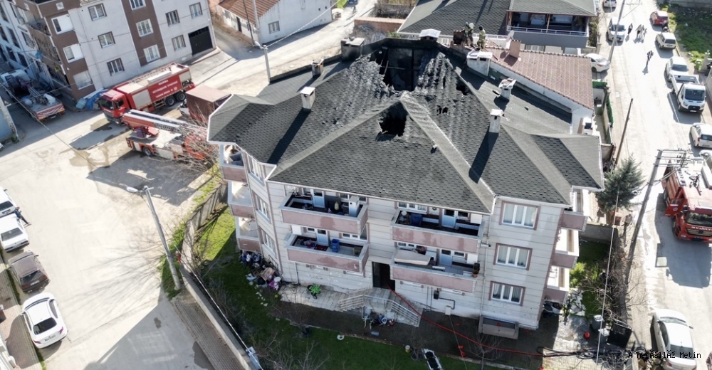 İnegöl’de Çatı Yangını Korkuttu