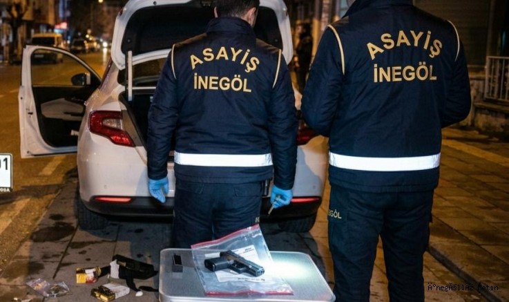 İnegöl’de denetimde ruhsatsız silah ele geçirildi 