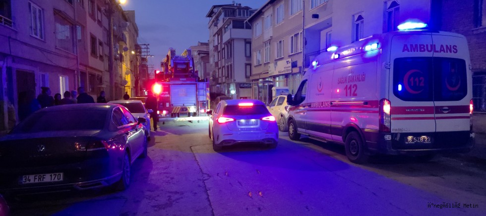 İnegöl’de evde çıkan yangın kısa sürede söndürüldü