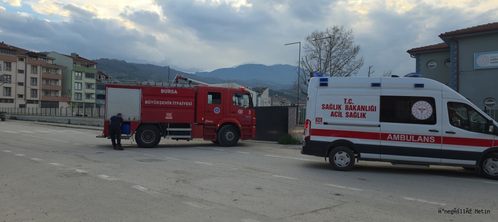 İnegöl’de İlkokulda Korkutan Yangın