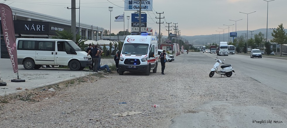 İnegöl Kalburt Mevkiinde Motosiklet Kazası: 1 Yaralı
