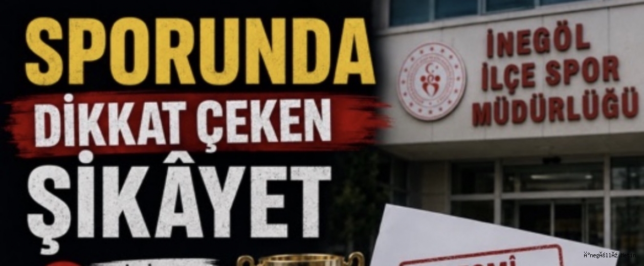 İNEGÖL SPORUNDA DİKKAT ÇEKEN ŞİKÂYET