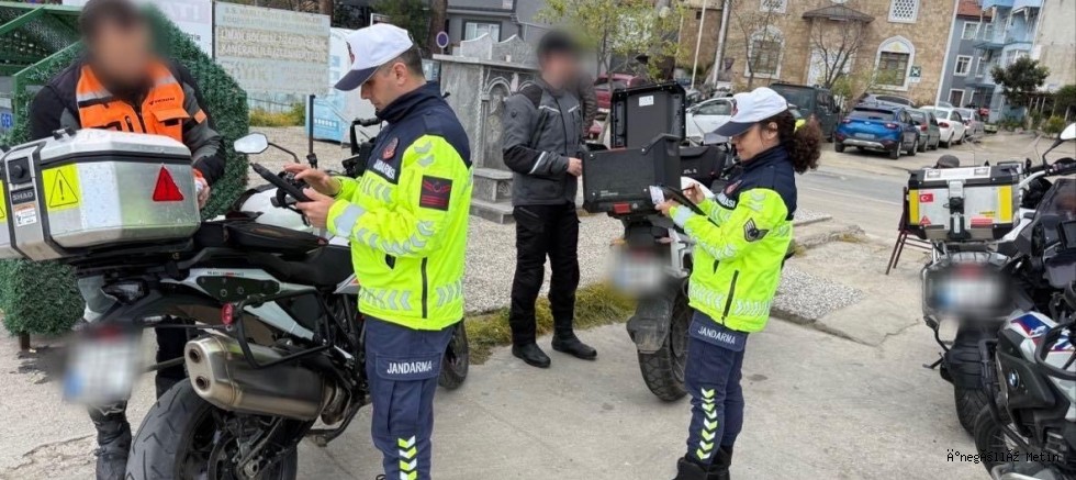 JANDARMADAN MOTOSİKLETLERE SIKI DENETİM