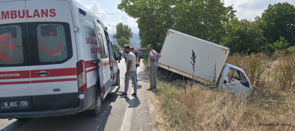Kontrolden Çıkan Kamyonet Tarlaya Uçtu