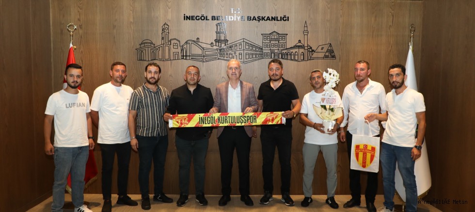 Kurtuluşspor Başkanı Coşkun Karduz’dan İnegöl Belediye Başkanı Taban’a Ziyaret