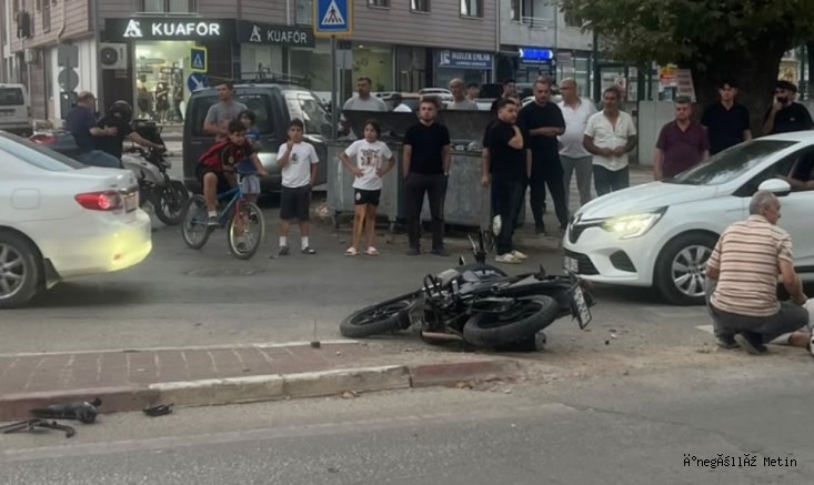 Motosiklet Kazası Hastanelik Etti