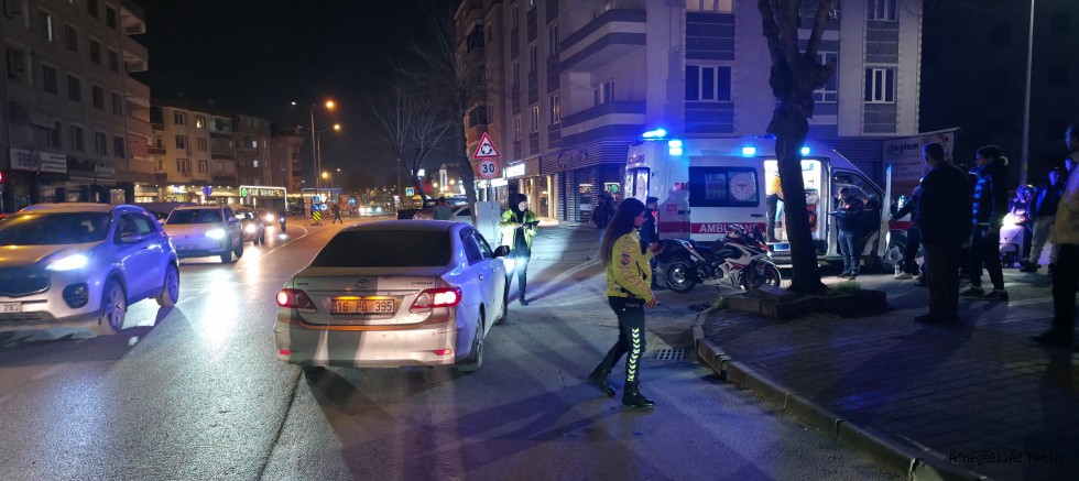 Otomobil ile motosiklet çarpıştı: 1 yaralı