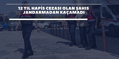 12 yıl hapis cezası olan şahıs jandarmadan kaçamadı