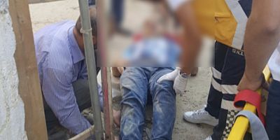 4 METRE YÜKSEKTEN SAÇLARIN ÜZERİNE DÜŞTÜ