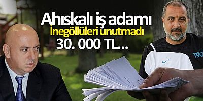 Ahıskalı işadamı Tarık Celaloğulları İnegöllülere yardımı sürdürüyor