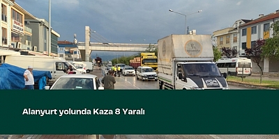 Alanyurt yolunda Kaza 8 Yaralı