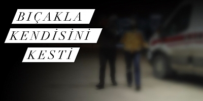 Alkol aldıktan sonra kendisini kesti