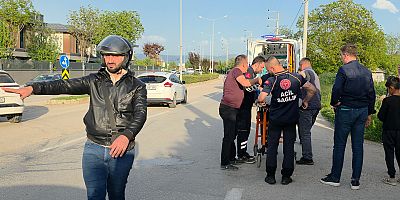 Ana Yola Çıkarken Panikleyen Bisiklet Sürücüsü Yaralandı