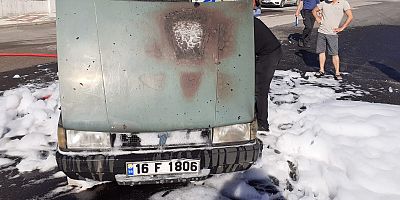 Araç yangını korkuttu