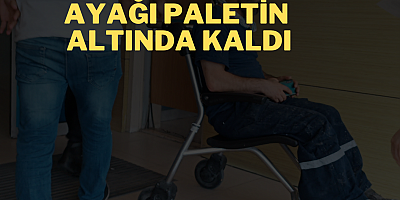 Ayağı paletin altında kaldı
