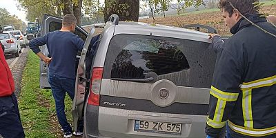 Babaeski'de trafik kazası: 1 ölü, 1 yaralı