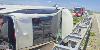 Balıkesir’de Kontrolden çıkan cip takla attı: 2 yaralı