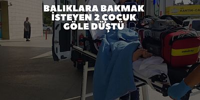 BALIKLARA BAKMAK İSTEYEN 2 ÇOCUK GÖLE DÜŞTÜ