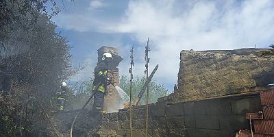 Bilecik'in Pazaryeri ilçesinde çıkan yangın korkuttu