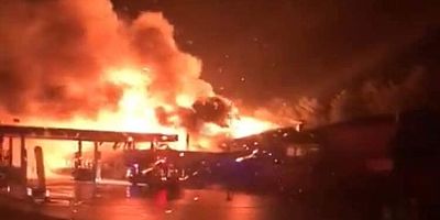 Bilecik’te Akaryakıt İstasyonu Yanındaki Dinlenme Tesisinde Yangın