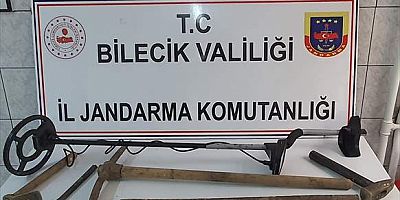 Bilecik'te kaçak kazı yapan 3 şüpheli suçüstü yakalandı