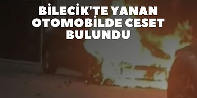 Bilecik'te yanan otomobilde ceset bulundu