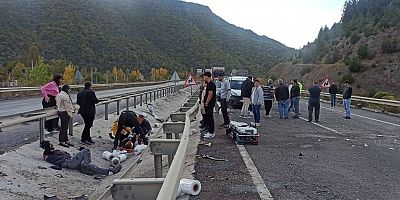 Bilecik'te zincirleme trafik kazasında 2 kişi yaralandı