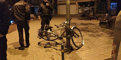 Bisiklet hırsızı suçüstü yakalandı