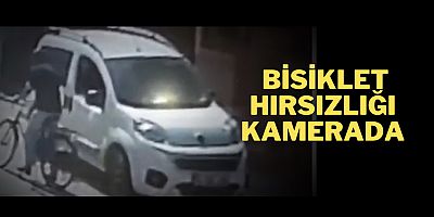 Bisiklet hırsızlığı kamerada 