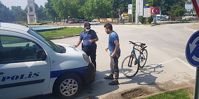 bisikletle gezen vatandaş‘a ceza