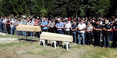 Boğularak hayatını kaybeden amca yeğen toprağa verildi