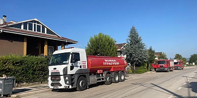 Boş villada yangın 