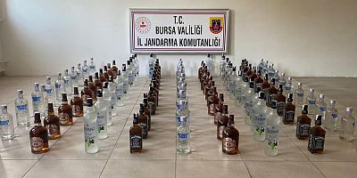 Bursa'da 110 şişe kaçak içki ele geçirildi