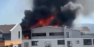 Bursa'da 6 katlı apartmanda yangın