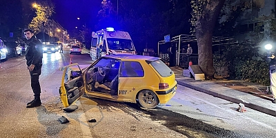 Bursa'da aracıyla ağaca çarpan sürücü yaralandı