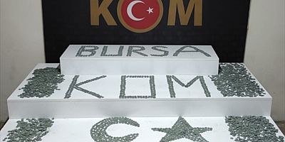 Bursa'da bir araçta 3 bin sikke ele geçirildi