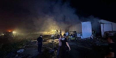 Bursa'da geri dönüşüm tesisinde çıkan yangın söndürüldü