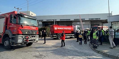 Bursa'da otomotiv yan sanayi fabrikasında çıkan yangın söndürüldü