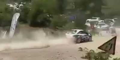 Bursa’da Ralli yarışında korku dolu anlar