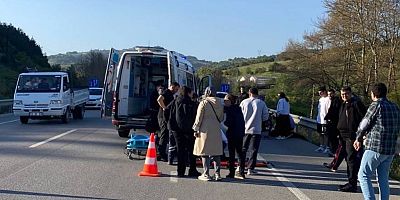 Bursa Yenişehir'de kontrolden çıkan motosiklet devrildi: 1 ölü, 1 yaralı