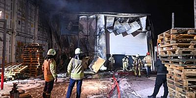 Büyükçekmece'de lojistik deposunda çıkan yangın söndürüldü